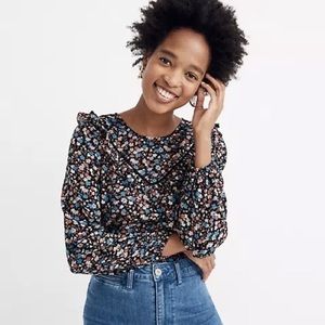 Madewell Ruffle-Yoke Prairie Top